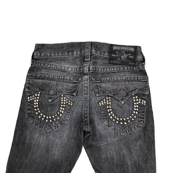 TRUE Religion Jeans Size 28 RICKY Gray Gemstone - Picture 2 of 7